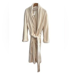 The Company Store Men's Cream Plush Robe Size M NWT